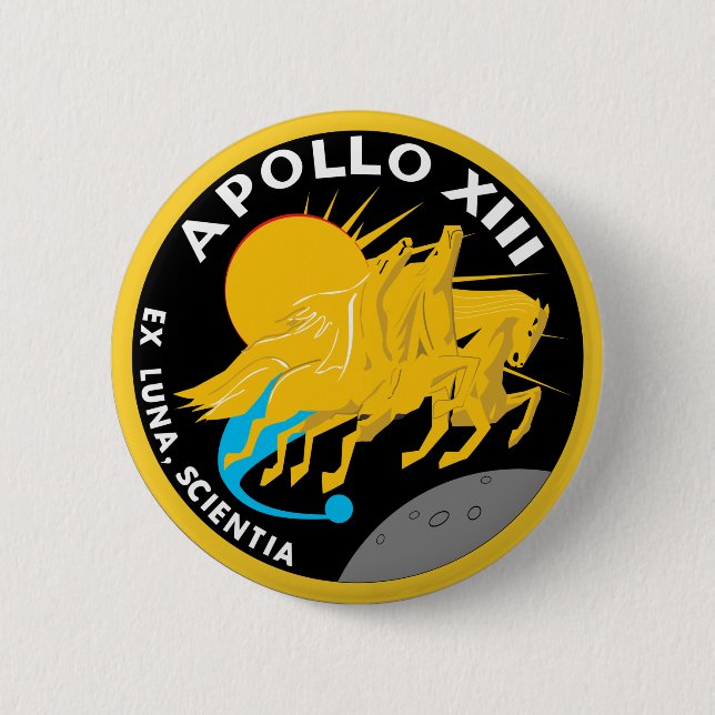 Apollo 13 NASA Mission Patch Logo 6 Cm Round Badge (Front)