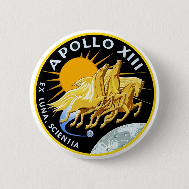 Apollo 13: Survival 6 Cm Round Badge (Front)