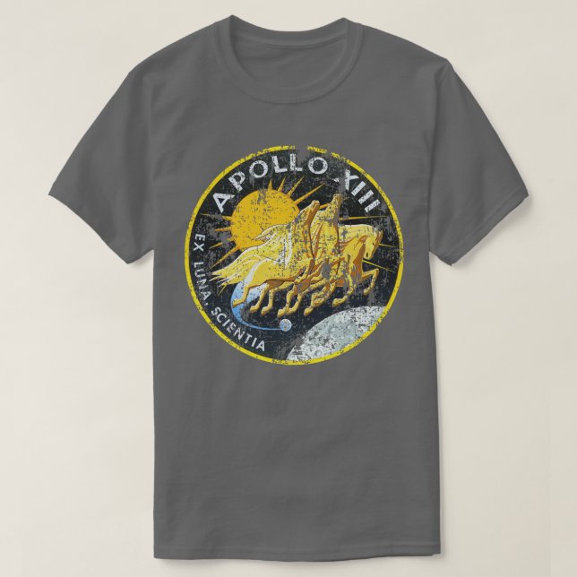 Apollo 13 XIII Mission Distressed T-Shirt (Design Front)