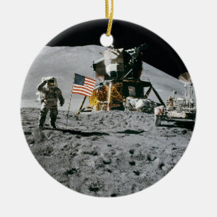 Apollo 15 Lunar Module Moon Landing Nasa 1971 Ceramic Tree Decoration