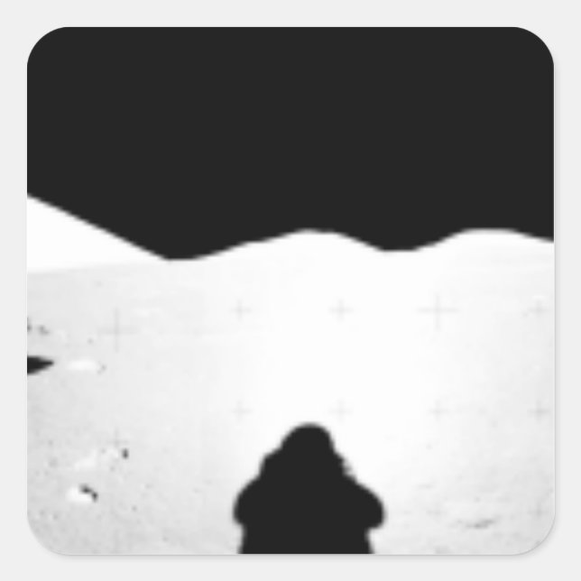 Apollo 17 assembled panorama 2 square sticker (Front)