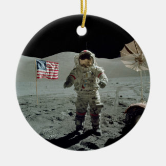 Apollo 17 Astronaut in the Taurus Littrow Valley Ceramic Tree Decoration