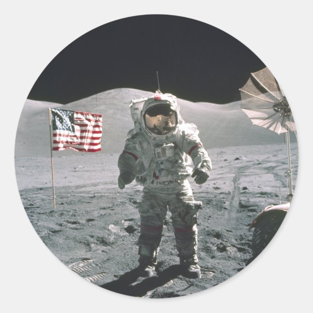 Apollo 17 Last Moon Walk Sticker (Front)