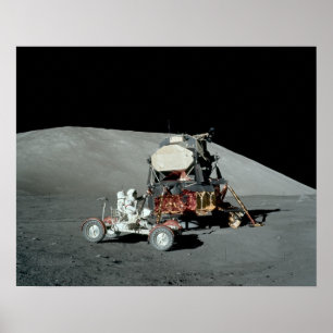 Apollo 17 Lunar Module & Lunar Roving Vehicle Poster