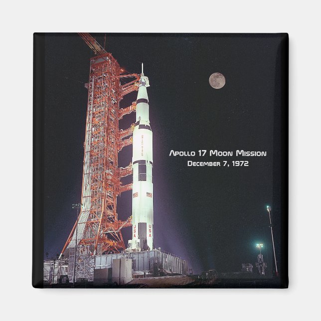 Apollo 17 Moon Mission Magnet (Front)