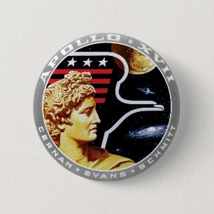 Apollo 17 NASA Mission Patch Logo 6 Cm Round Badge
