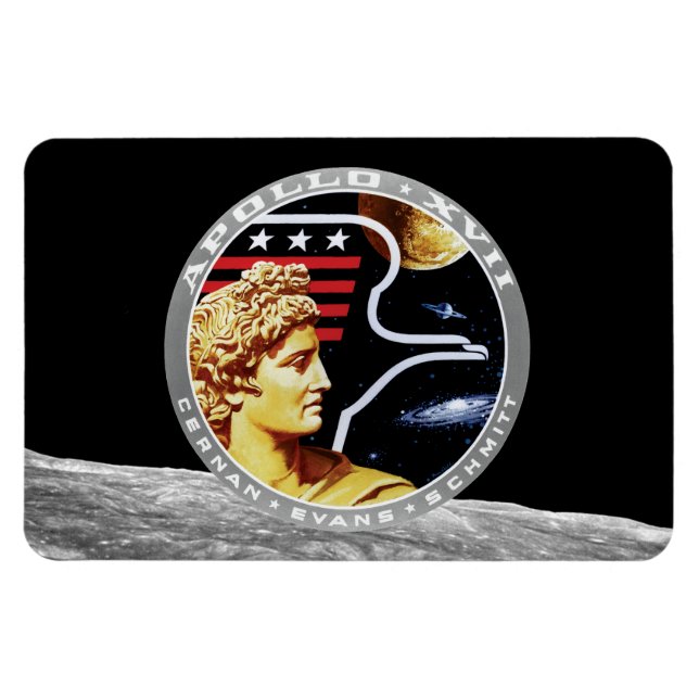 Apollo 17 NASA Mission Patch Logo Magnet (Horizontal)