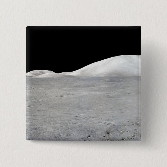 Apollo 17 Panorama 15 Cm Square Badge (Front)
