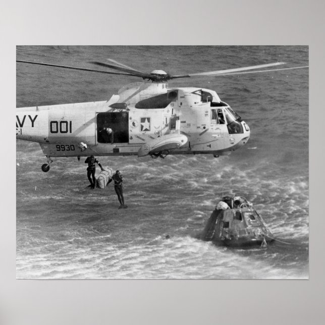 Apollo 17 Splashdown and Recovery Poster (Front)