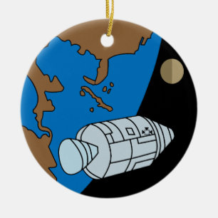 Apollo 1 Mission Patch Logo Ceramic Tree Decoration
