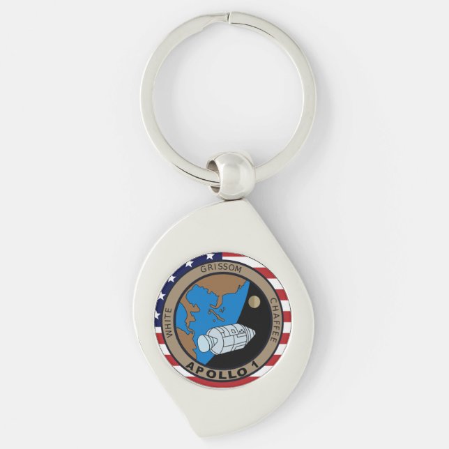 Apollo 1 Mission Patch Logo Key Ring (Front)