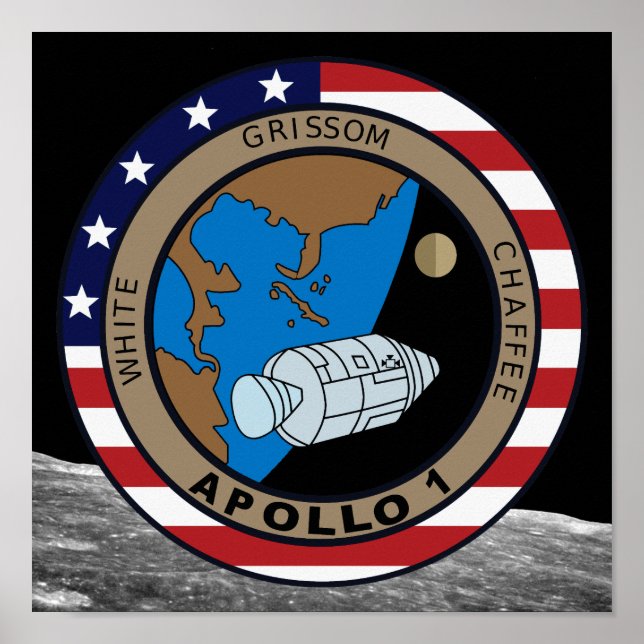 Apollo 1 Mission Patch Logo Poster (Front)