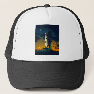 Apollo 4 Saturn V on Pad A Launch Complex 39 Trucker Hat