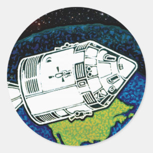 Apollo 7 NASA Mission Patch Logo Classic Round Sticker