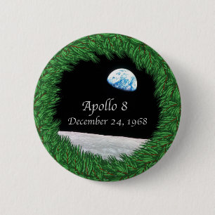 Apollo 8 Christmas Eve Moon Mission 6 Cm Round Badge
