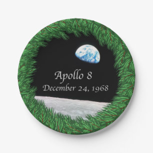 Apollo 8 Christmas Eve Moon Mission Paper Plate