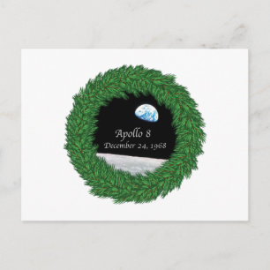 Apollo 8 Christmas Eve Moon Mission Postcard