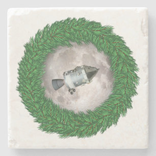 Apollo 8 Christmas Eve Moon Mission Stone Coaster