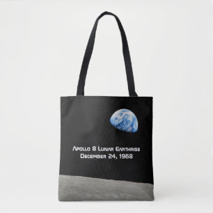 Apollo 8 Lunar Earthrise 50th Anniversary Tote Bag