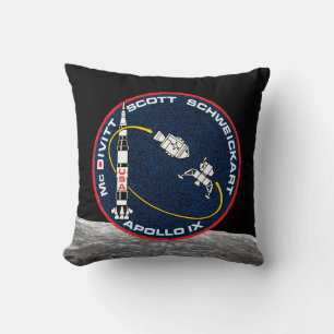 Apollo 9 NASA Mission Patch Logo Cushion
