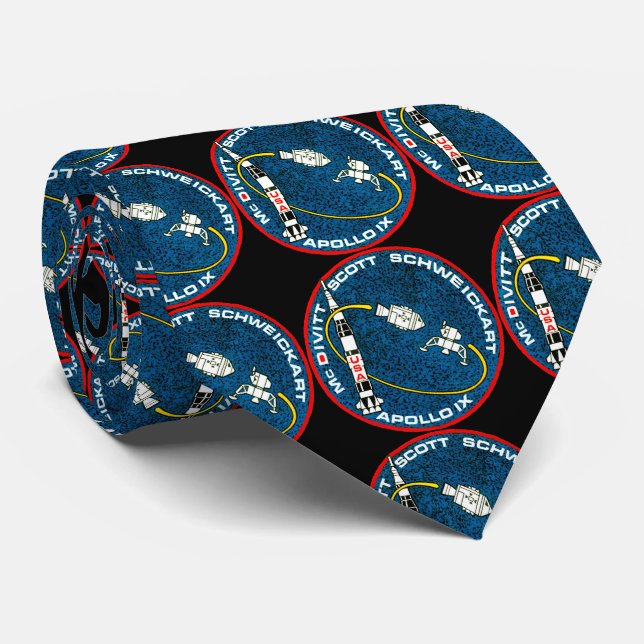 Apollo 9 Space Mission 1969 Insignia Tie (Rolled)
