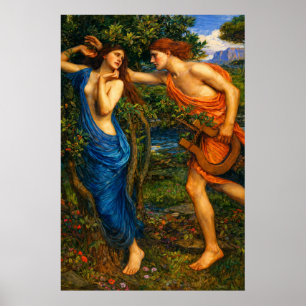 Apollo and Daphne by John William Waterhouse Poster