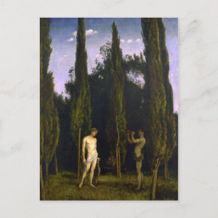 Apollo and Marsyas by Hans Thoma Postcard