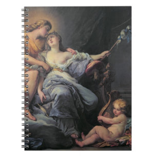 Apollo caressing the nymph Leucothea (oil on canva Spiral Notebook