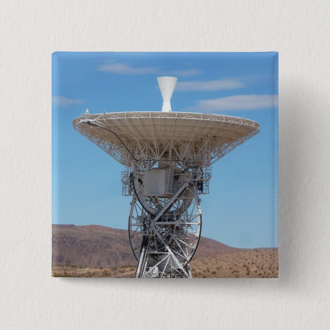Apollo Deep Space Dish Antenna 15 Cm Square Badge (Front)