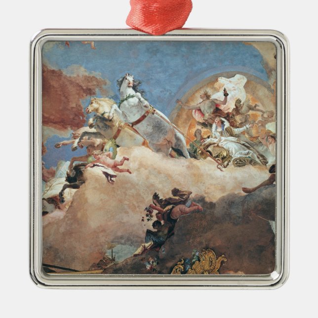 Apollo in his Sun Chariot driving Beatrice I Metal Tree Decoration (Front)