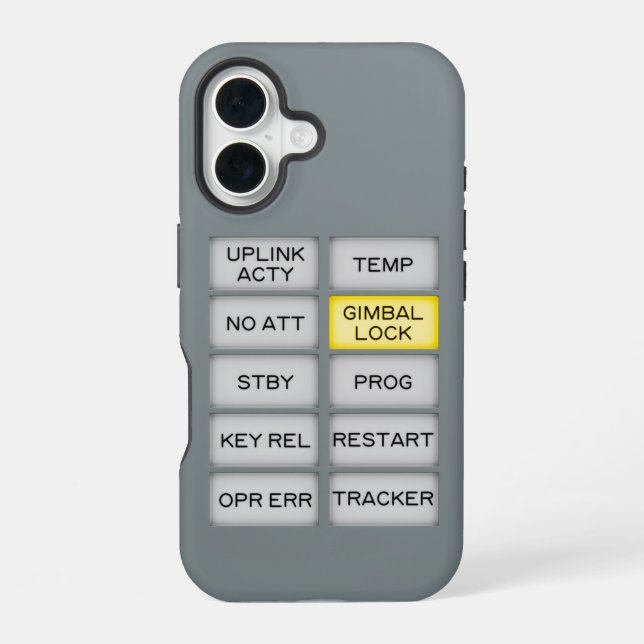 Apollo Indicator Alarm DSKY, Gimbal Lock iPhone 16 Case (Back)