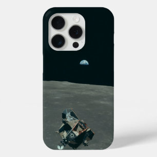 Apollo Lunar Lander and Earthrise Over Moon     iPhone 15 Pro Case