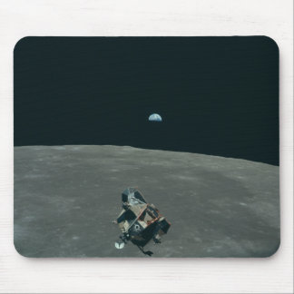Apollo Lunar Lander and Earthrise Over Moon     Mouse Pad