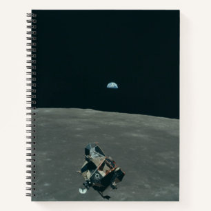 Apollo Lunar Lander and Earthrise Over Moon     Notebook
