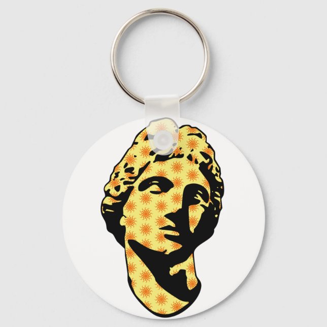 Apollo marble statue key ring (Front)