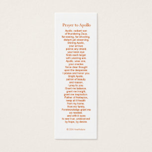 Apollo Prayer Card