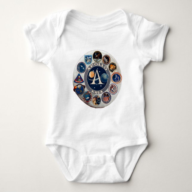 Apollo Program Commemorative Logo Baby Bodysuit (Front)