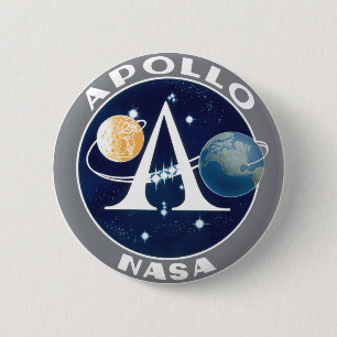Apollo Program Logo 6 Cm Round Badge