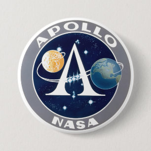 Apollo Program Logo 7.5 Cm Round Badge