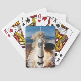 Apollo Saturn V Rocket launch to Moon 1969 Playing Cards