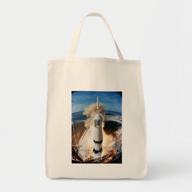 Apollo Saturn V Rocket launch to Moon 1969 Tote Bag (Front)