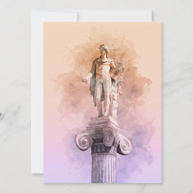 Apollo Statue card – Greek Mythology Souvenir  (Front)