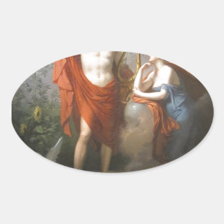 apollo & the muses oval sticker