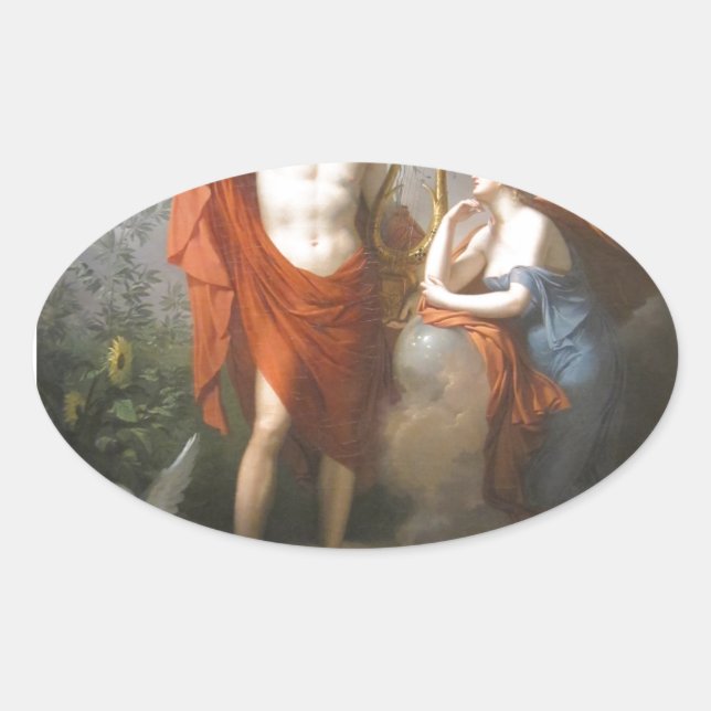 apollo & the muses oval sticker (Front)