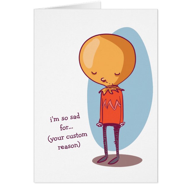 apologies card i'm so sad cartoon (Front)