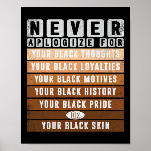 Apologise Black History Month Blm Melanin Pride Af Poster