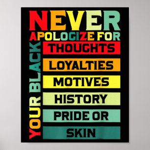 Apologise For Your Blackness Black History Junetee Poster