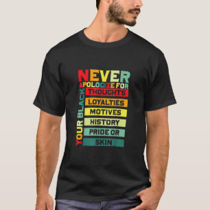 Apologise For Your Blackness Black History Junetee T-Shirt