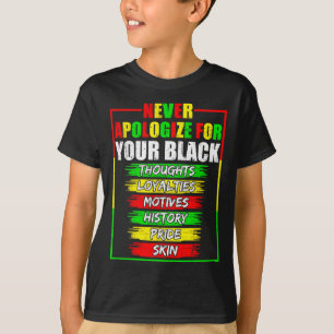 Apologise For Your Blackness Black History Junetee T-Shirt