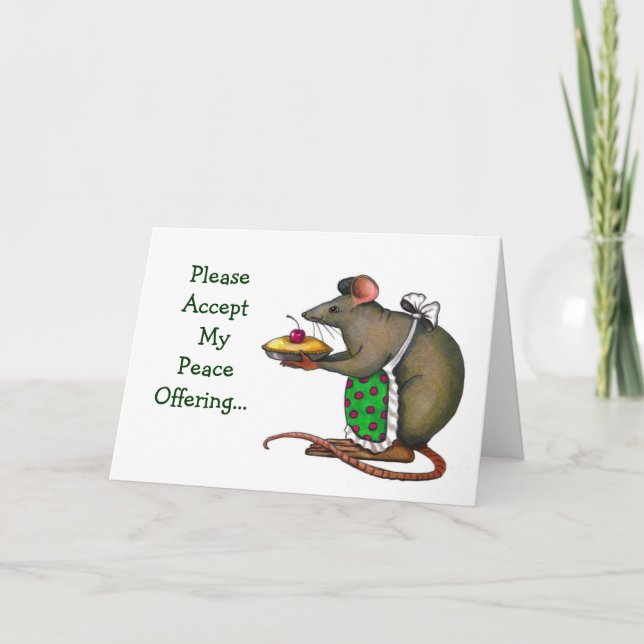 Apology: Peace Offering: Mrs. Rat or Mouse, Pie Card (Front)